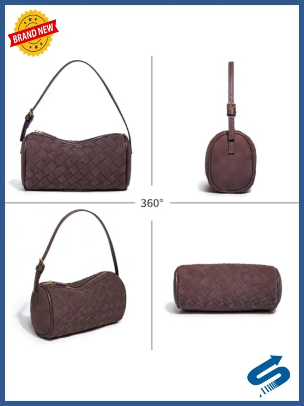 Mini Crossbody Bag Suede Woven Shoulder Hobo Purse